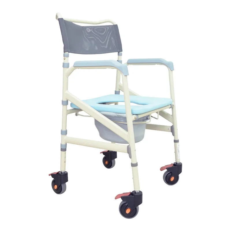 Cómodo Sanitario En Aluminio Anodizado Con Ruedas de 120 kg Konfort Plus