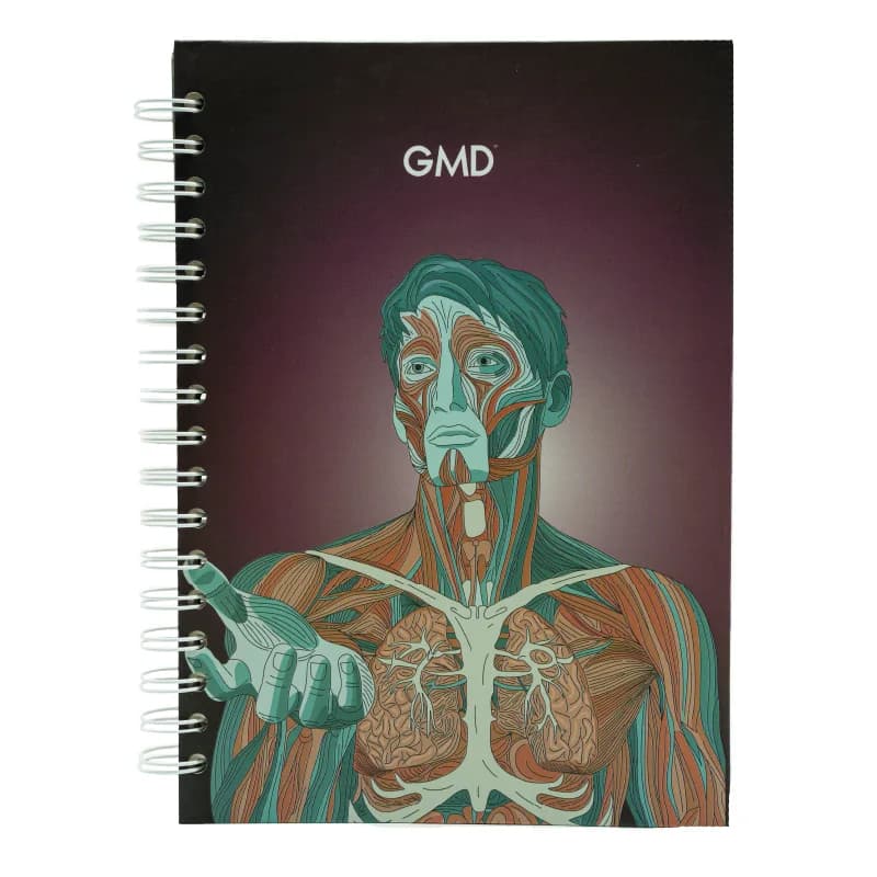 Cuaderno Argollado GMD Anatomía Carmesí