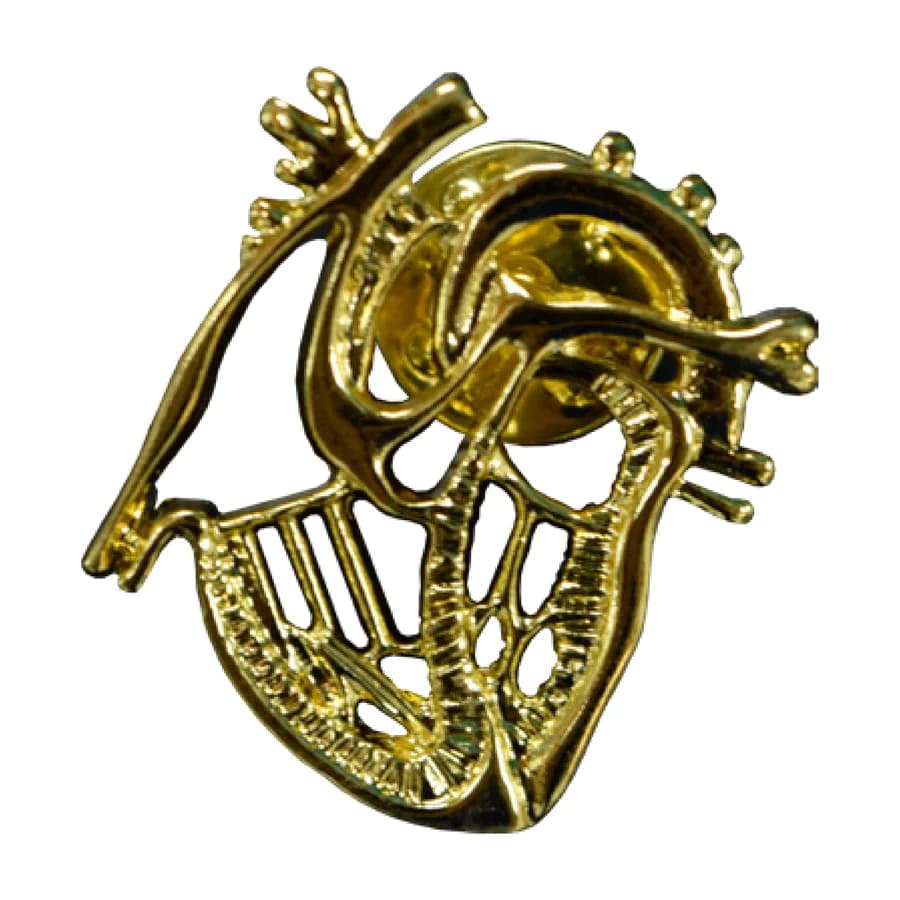 Pin Diseño Corazón Dorado GMD