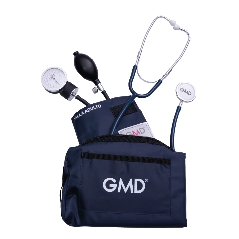 Kit De Tensiómetro Y Fonendoscopio Doble Campana Con Estuche Colors GMD Color Azul Profundo