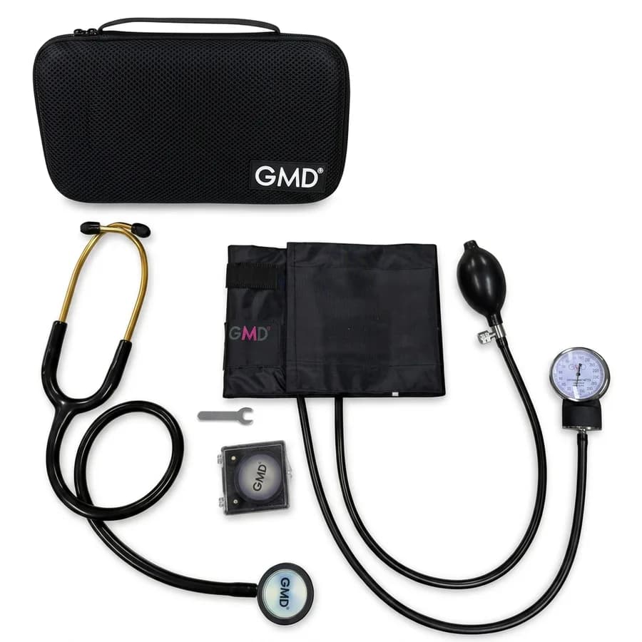 Kit de tensiómetro Aneroide con Fonendoscopio OIS 300 y estuche rígido Color Negro