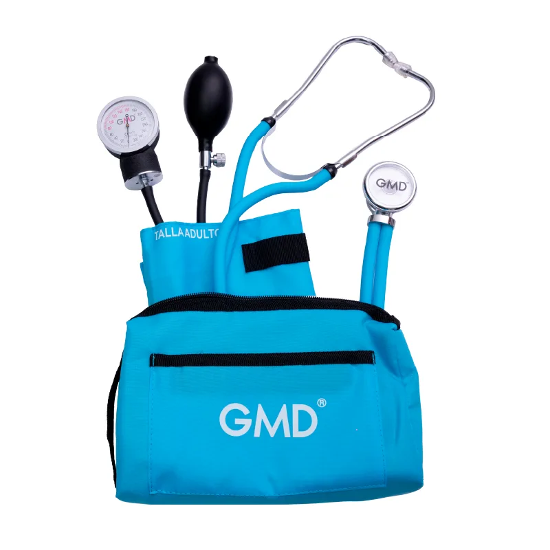 Kit De Tensiómetro Y Fonendoscopio Rappaport Con Estuche Colors GMD Color Azul Cielo