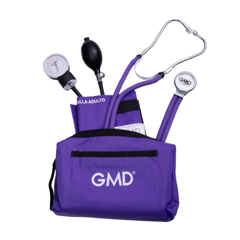 Kit De Tensiómetro Y Fonendoscopio Rappaport Con Estuche Colors GMD Color Púrpura
