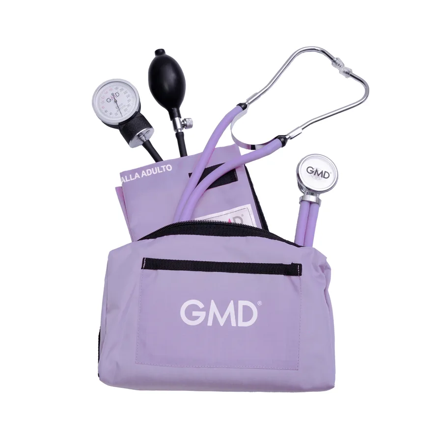 Kit De Tensiómetro Y Fonendoscopio Rappaport Con Estuche Colors GMD Color Púrpura Claro