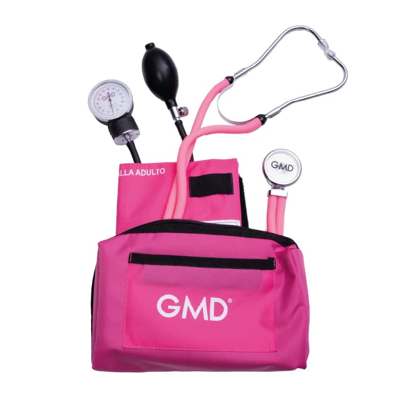 Kit De Tensiómetro Y Fonendoscopio Rappaport Con Estuche Colors GMD Color Rosado Neón