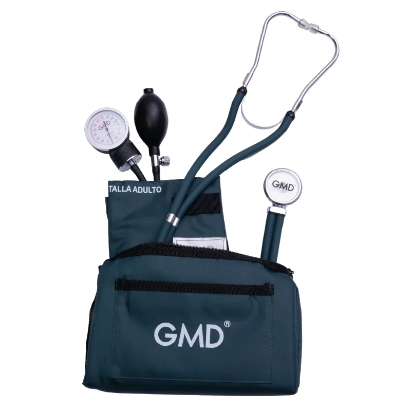 Kit De Tensiómetro Y Fonendoscopio Rappaport Con Estuche Colors GMD Color Verde Oscuro