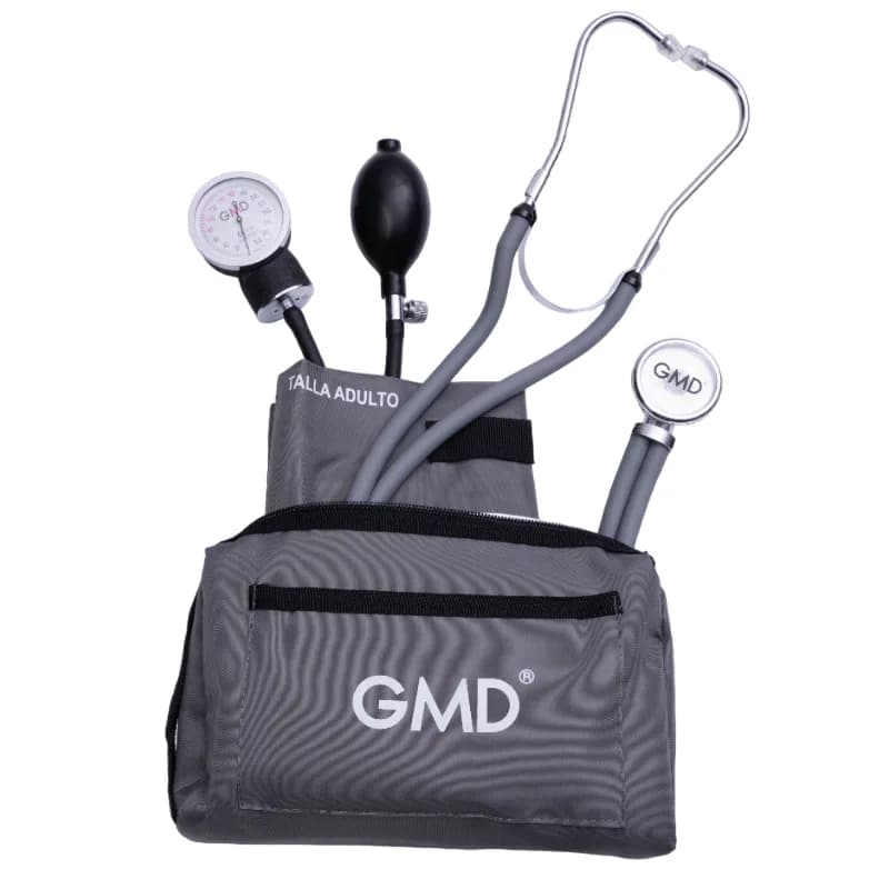 Kit De Tensiómetro Y Fonendoscopio Rappaport Con Estuche Colors GMD Color Gris