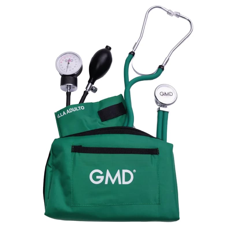 Kit De Tensiómetro Y Fonendoscopio Rappaport Con Estuche Colors GMD Color Verde