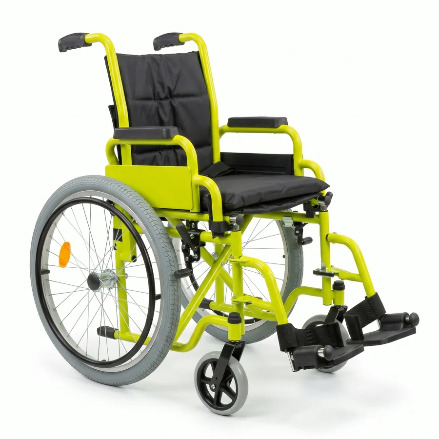 Silla De Ruedas en Acero Pediátrica Lima de 35,5 cm de ancho