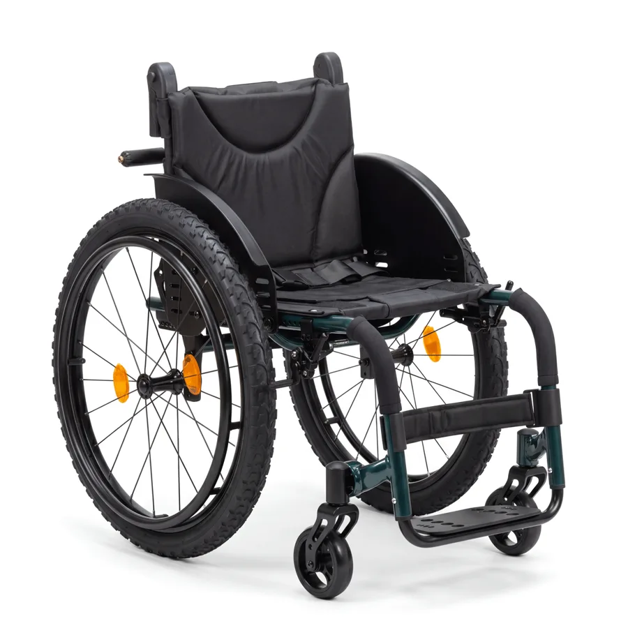 Silla De Ruedas Activa Marco Rígido Uni con llanta todo terreno de 35,5 cm de ancho